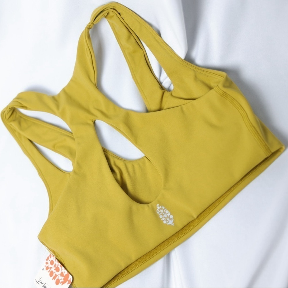 New Free People Movement racerback marigold sports bra, size XS - Picture 4 of 13